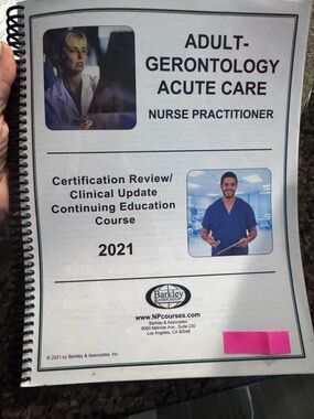 Adult-Gerontology Acute Care Nurse Practitioner study review used